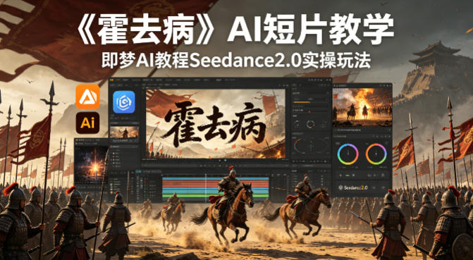 《霍去病》AI短片教学,即梦AI教程Seedance2.0实操玩法-亮剑学堂
