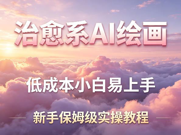 治愈系AI绘画提示词项目,低成本小白易上手,每天10分钟,新手保姆级实操教程-亮剑学堂