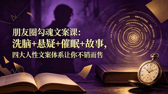 朋友圈勾魂文案课:洗脑+悬疑+催眠+故事,四大人性文案体系让你不销而售-亮剑学堂