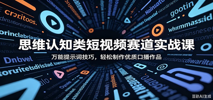 思维认知类短视频赛道实战课：万能提示词技巧，轻松制作优质口播作品-亮剑学堂