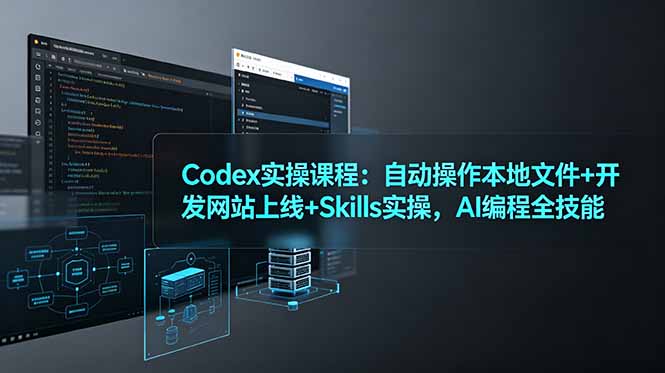 Codex实操课程:自动操作本地文件+开发网站上线+Skills实操,AI编程全技能-亮剑学堂