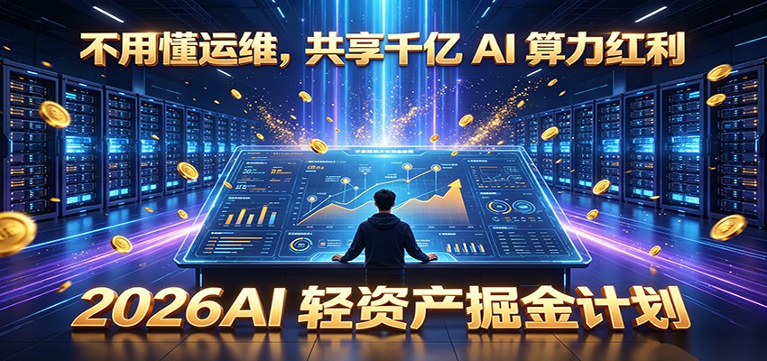 不用懂运维，共享千亿 AI 算力红利，2026AI 轻资产掘金计划-亮剑学堂