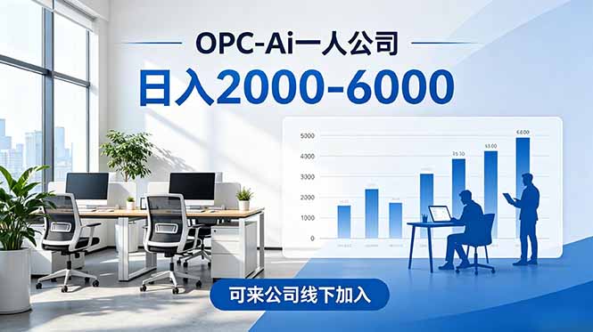 2026创业新风口—OPC一人公司模式震撼首发！日收益2000-6000+，项目绿色长久，安全稳健，合…-亮剑学堂