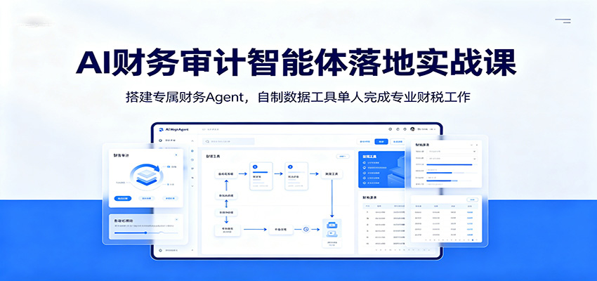 AI财务审计智能体落地实战课:搭建专属财务Agent,自制数据工具单人完成专业财税工作-亮剑学堂