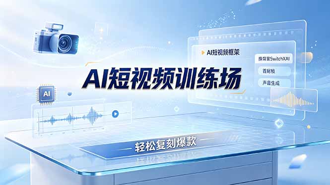 老陈AI短视频训练场：AI短视频框架+换背景SwitchXAI+首尾帧+声音生成，轻松复刻爆款-亮剑学堂